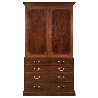 Lot 622 - George III Solid Mahogany Cabinet/Chest of...
