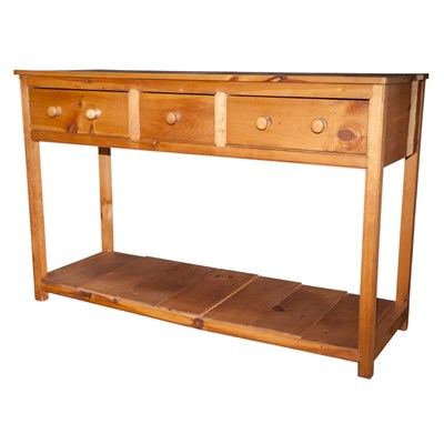 Lot 143 - Country Pine Console Height 39 inches, width...