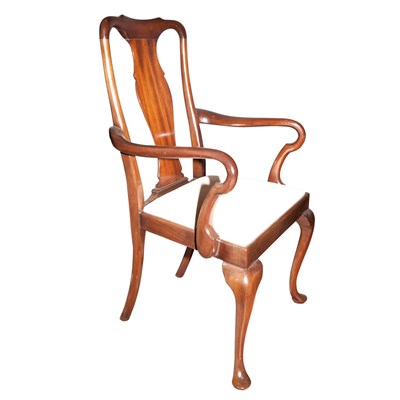 Lot 246 - Assembled Set of Fourteen Queen Anne Style...