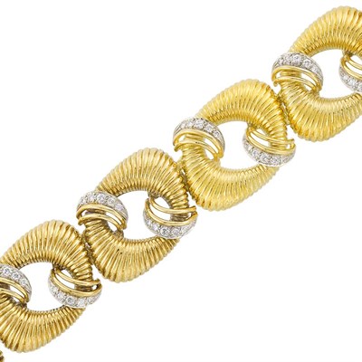 Lot 3312 - Gold and Diamond Bracelet, Hammerman Brothers