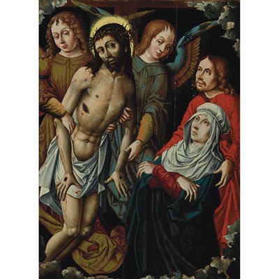 Lot 11 - Flemish School 16th Century The Man of Sorrows...