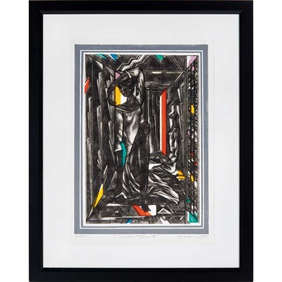 Lot 65 - Eldzier Cortor JEWELS/THEME V Color mezzotint,...