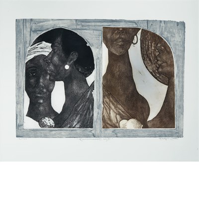 Lot 63 - Eldzier Cortor (1916-2015) ENVIRONMENT NO. V...