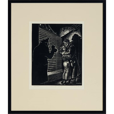 Lot 79 - Fritz Eichenberg (1901-1990) LUMBERYARD Wood...