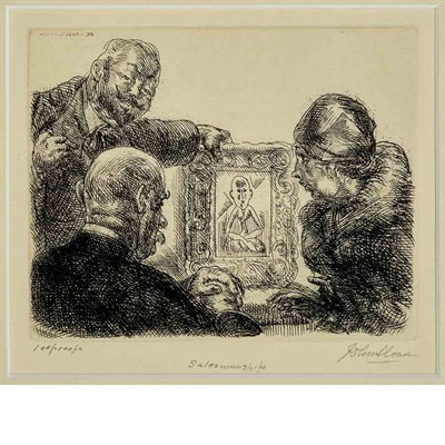Lot 256 - John Sloan SALESMANSHIP (M. 242) Etching,...