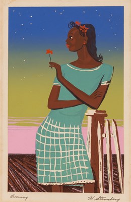 Lot 93 - Harry Sternberg (1904-2001) EVENING Color...