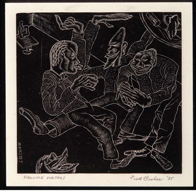 Lot 19 - Fred Becker (1913-2004) DANCING WAITERS Wood...