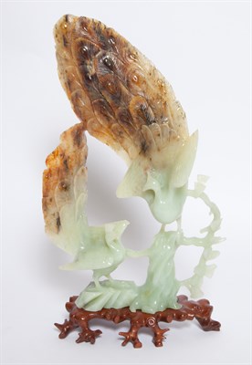Lot 356 - Chinese Carved Hardstone Figure Group of Two...
