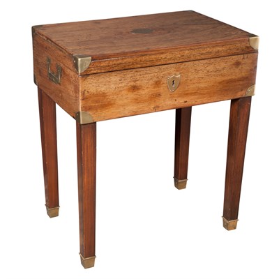 Lot 275 - English Brass Mounted Oak Box on Stand Height...