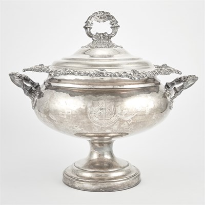 Lot 360 - Sheffield Plated Covered Soup Tureen Robert...