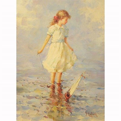 Lot 44 - Jean Lefort French, b. 1948 Sailing Signed J....