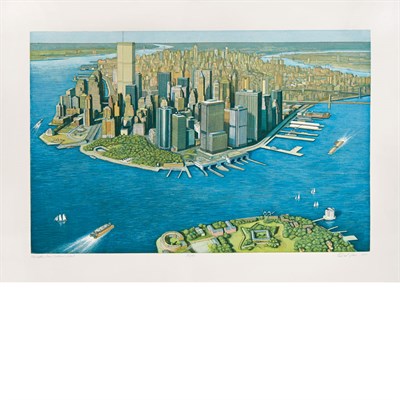 Lot 196 - Richard Haas (b. 1936) MANHATTAN VIEW,...