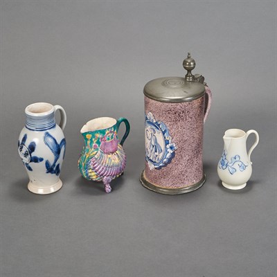 Lot 230 - Group of Four English and Continental Glazed...