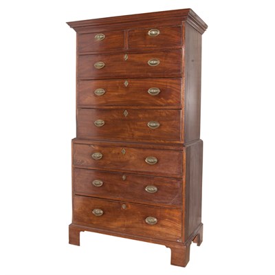 Lot 236 - George III Mahogany Chest on Chest Height 71...