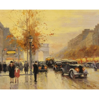 Lot 73 - Paul Renard French, 1941-1997 Champs-Elysees,...