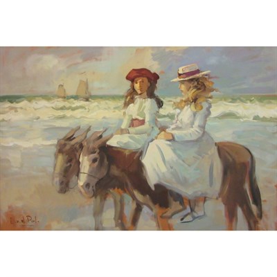 Lot 100 - Louis van der Pol Dutch, 1896-1982 Donkey Ride...