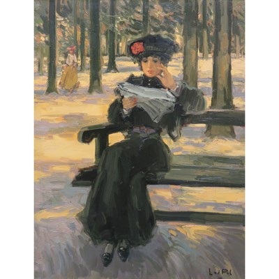 Lot 101 - Louis van der Pol Dutch, 1896-1982 Reading the...