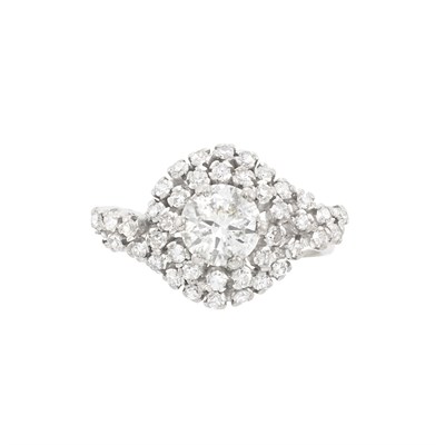 Lot 3241 - Silver and Diamond Ring
