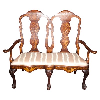 Lot 323 - Dutch Rococo Style Marquetry and...