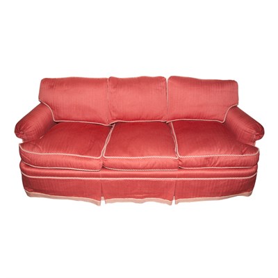 Lot 352 - Upholstered Three-Seat Sofa Length 6 feet 7...
