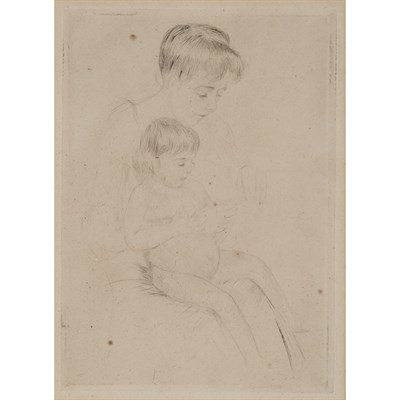 Denise Holding Her Child; The Manicure