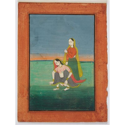 Lot 52 - Indian School 19th/20th Century Erotic drawing,...