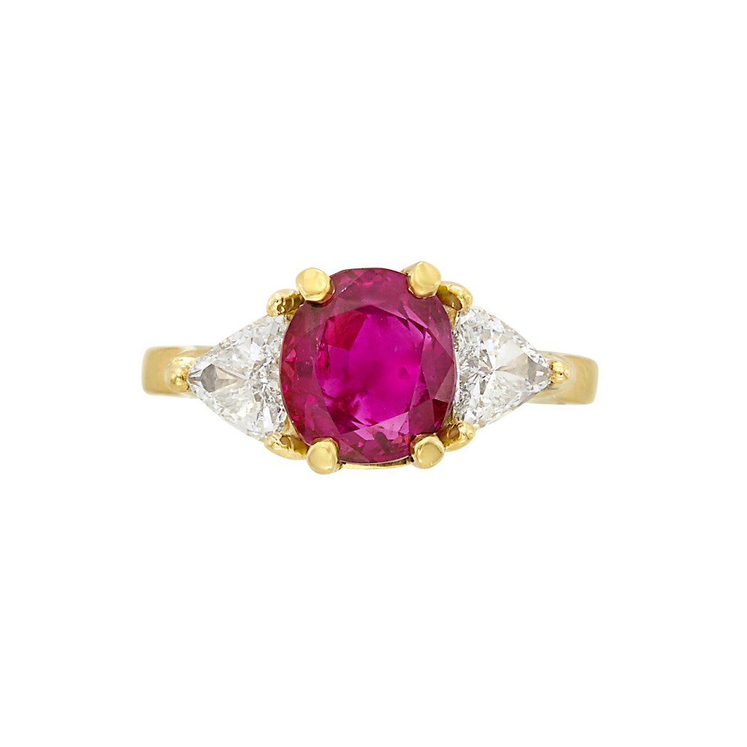 Lot 3361 - Gold, Ruby and Diamond Ring, Tiffany & Co.