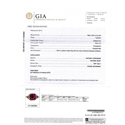 Lot 3361 - Gold, Ruby and Diamond Ring, Tiffany & Co.