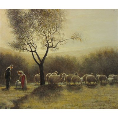 Lot 51 - Yoram Lukov Israeli, b. 1940 Shepherd and...