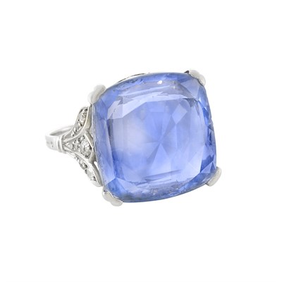 Lot 114 - Platinum, Sapphire and Diamond Ring