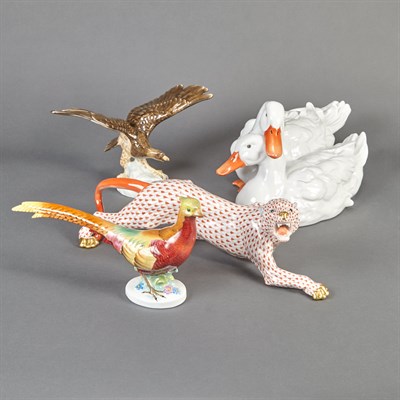 Lot 339 - Group of Four Herend Figures of Animals Length...