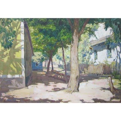 Lot 48 - Alois Kalvoda Czech, 1875-1934 Courtyard with...