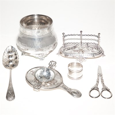 Lot 405 - Group of Six Silver and Silver Plated Table...