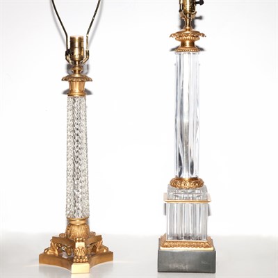 Lot 134A - Two Neoclassical Style Gilt-Metal and Glass...