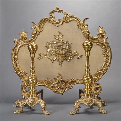 Lot 134 - Louis XV Style Gilt-Bronze Fire Screen Of...