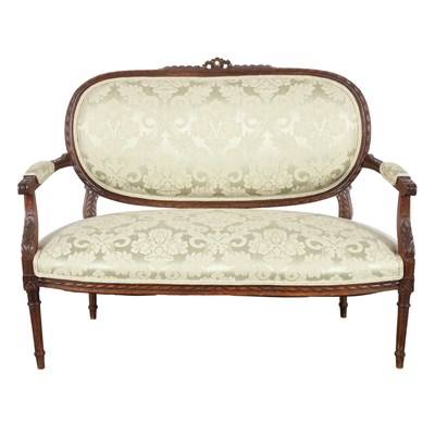 Lot 135 - Louis XVI Style Mahogany Stained Silk...