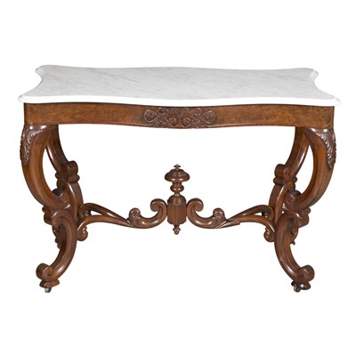 Lot 136 - American Marble Top Mahogany Center Table The...