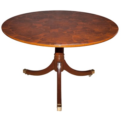 Lot 148 - Regency Style Banded Walnut Breakfast Table...