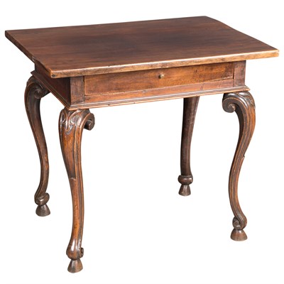 Lot 150 - Continental Rococo Style Walnut Side Table...