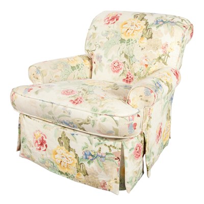 Lot 159 - Floral Print Upholstered Club Chair