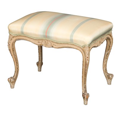 Lot 167 - Louis XV Style Painted Wood Stool Raised on...