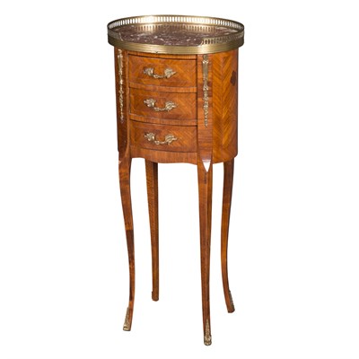 Lot 199 - Transitional Louis XV/ XVI Style Marble Top...