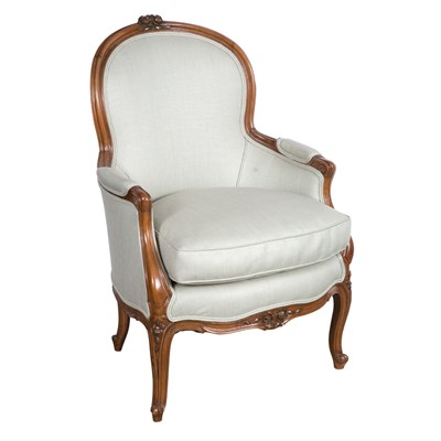 Lot 200 - Louis XV Style Walnut Upholstered Bergere With...