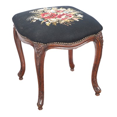 Lot 181 - Louis XV Style Needlepoint Upholstered Walnut...