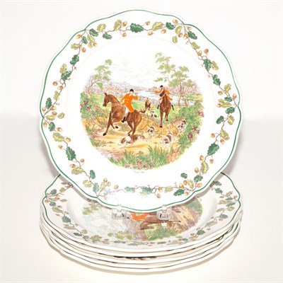 Lot 195 - Set of Twelve Copeland Spode Porcelain Floral...