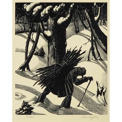 Lot 137 - Clare Leighton WINTER; CORSICAN WASHER GIRL;...