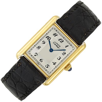 Lot 3133 - Vermeil 'Tank' Wristwatch, Cartier, Paris