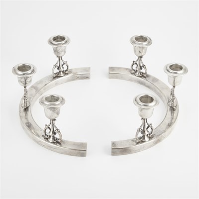 Lot 345 - Pair of J. Wagner & Son Sterling Silver...