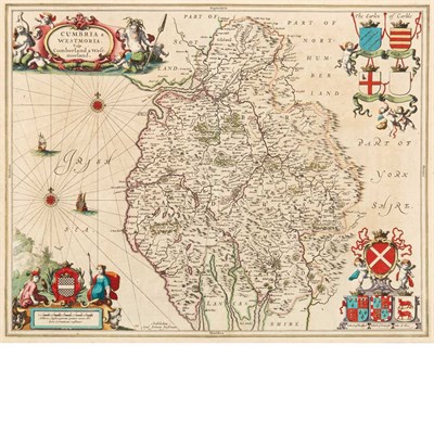 Lot 580 - [MAP] Cumbria & Westmoria vulgo Cumberland &...