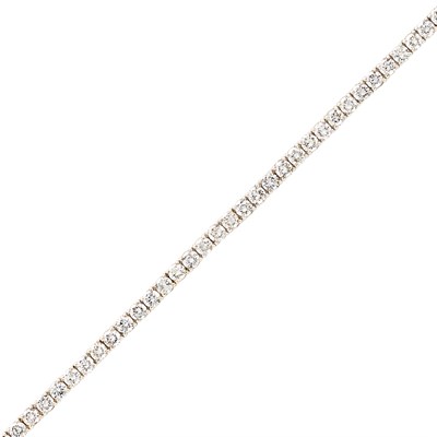 Lot 3156 - White Gold and Diamond Bracelet